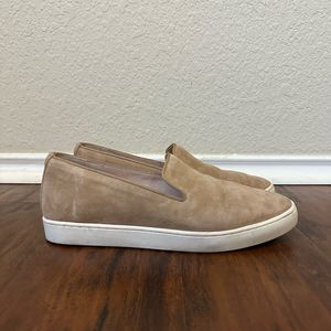 BIRDIES The Swift Classic Shell Suede Slip On Sneaker Beige Tan
